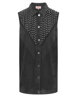 HUNKØN Mette Denim Vest Vests Black