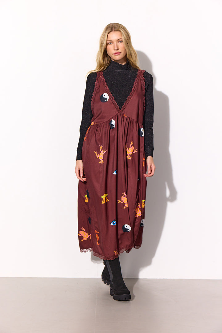 HUNKØN Mirabelle Dress Kjoler Trippy Tales Art Print