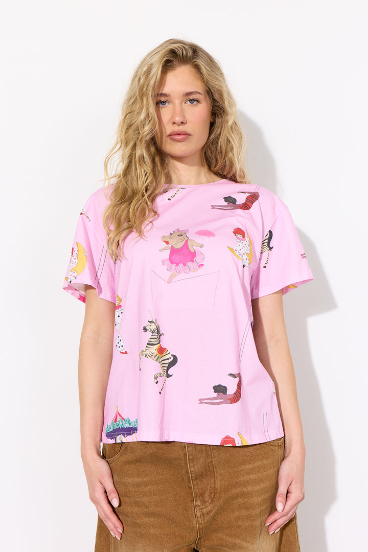 HUNKØN Mirage T-shirt T-shirts Pink Showstopper Art Print