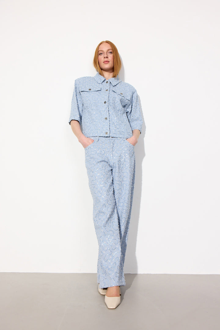 HUNKØN Molly Trousers Bukser Blue