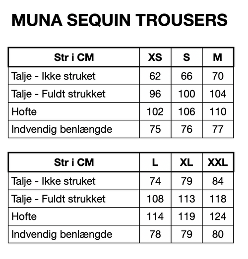 HUNKØN Muna Sequin trousers Bukser Navy Glitter