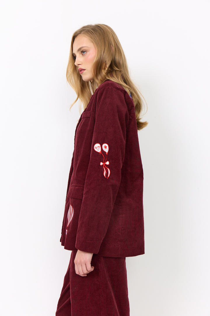 HUNKØN Nadine Blazer Jakker Burgundy