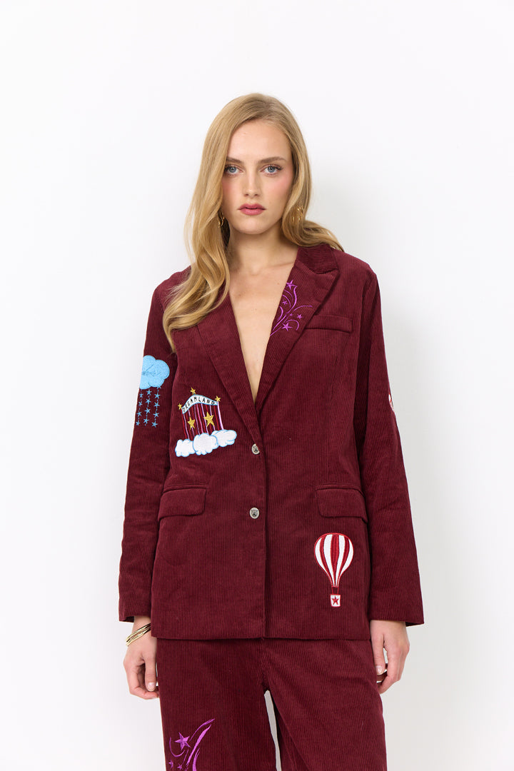 HUNKØN Nadine Blazer Jakker Burgundy