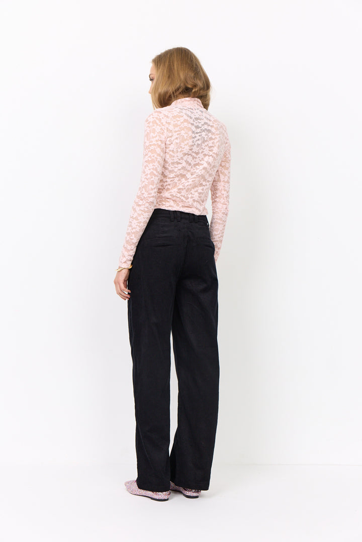 HUNKØN Nadine Trousers Bukser Black