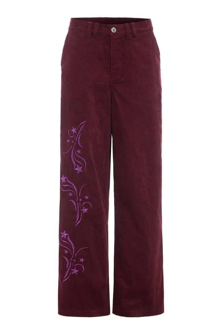 HUNKØN Nadine Trousers Bukser Burgundy