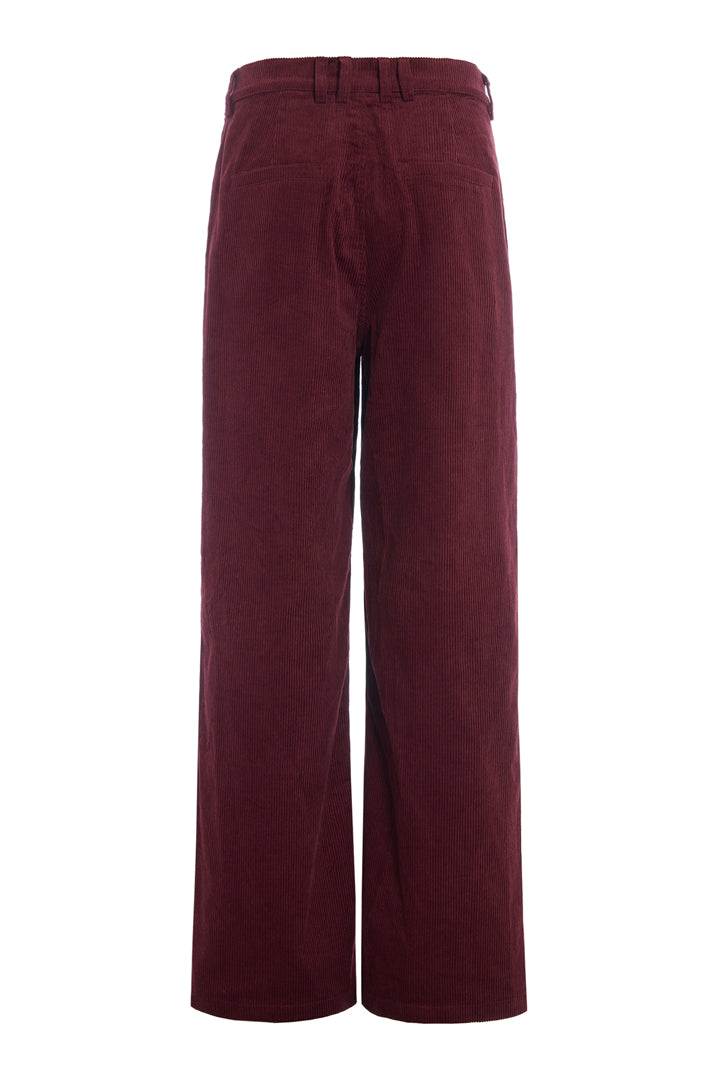 HUNKØN Nadine Trousers Bukser Burgundy