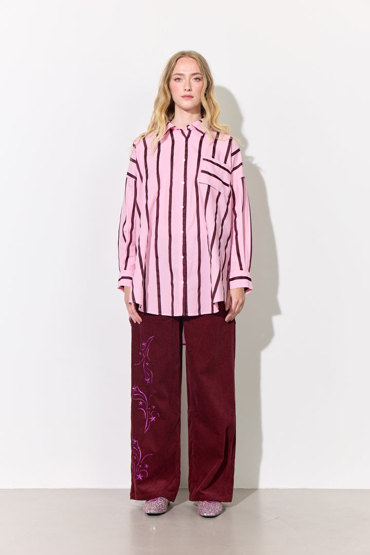 HUNKØN Nadine Trousers Bukser Burgundy