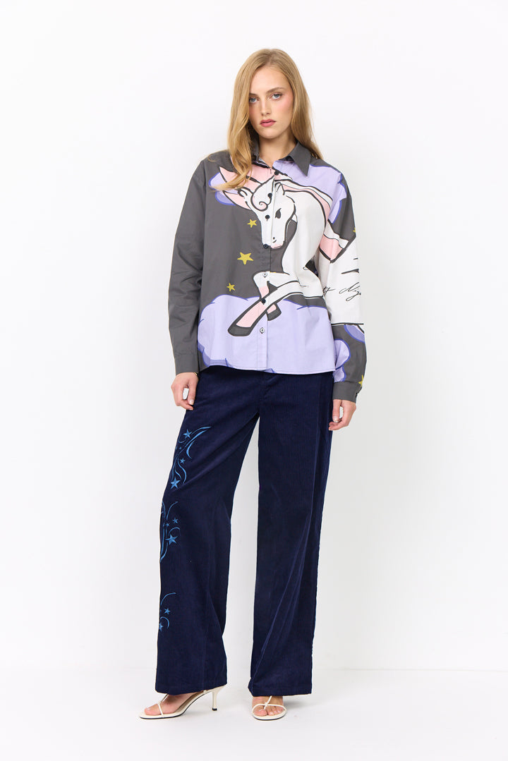 HUNKØN Nadine Trousers Bukser Navy