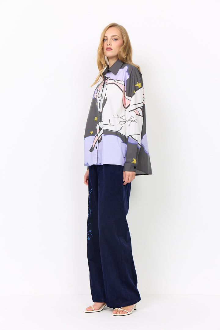 HUNKØN Nadine Trousers Bukser Navy