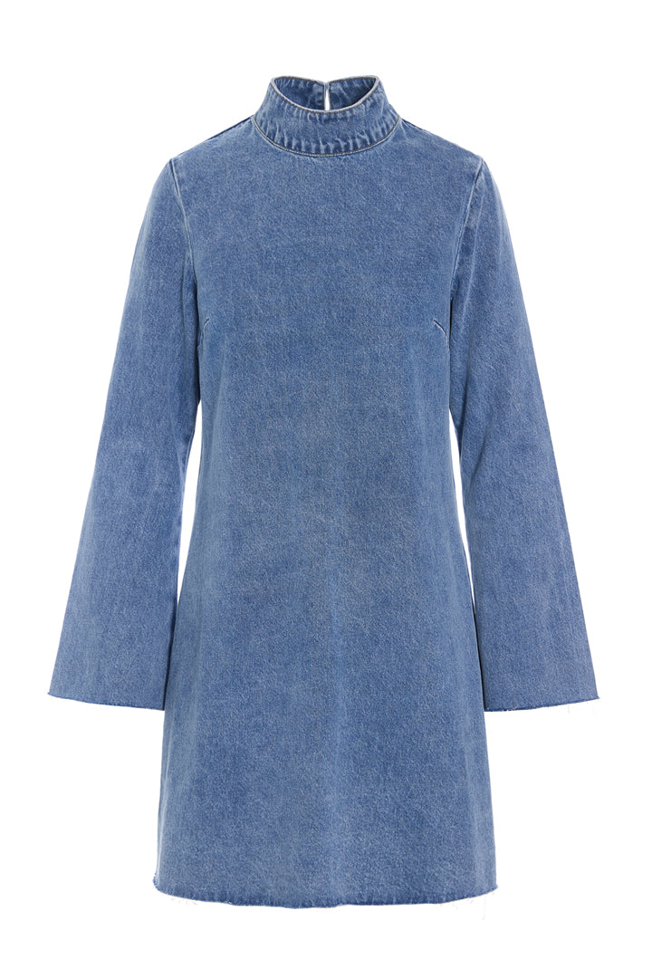 HUNKØN Nala Denim Dress Kjoler Stonewash Denim