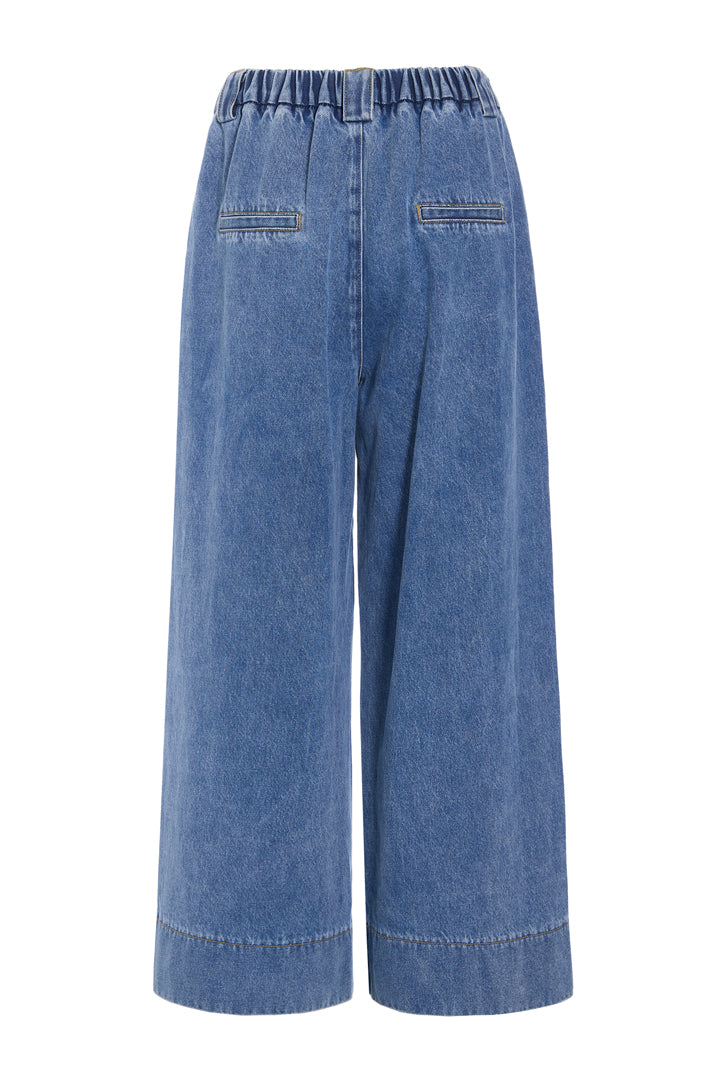 HUNKØN Nala Wide Denim Trousers Bukser Stonewash Denim