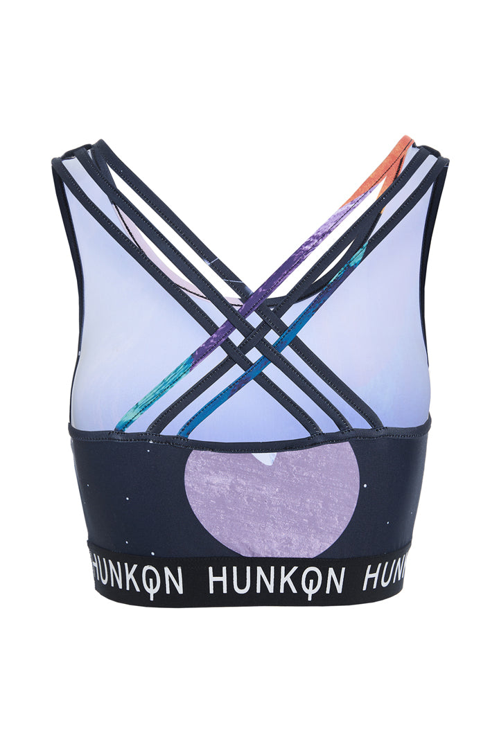 HUNKØN Nebula Yoga Top Yoga Toppe Outer Space Art Print