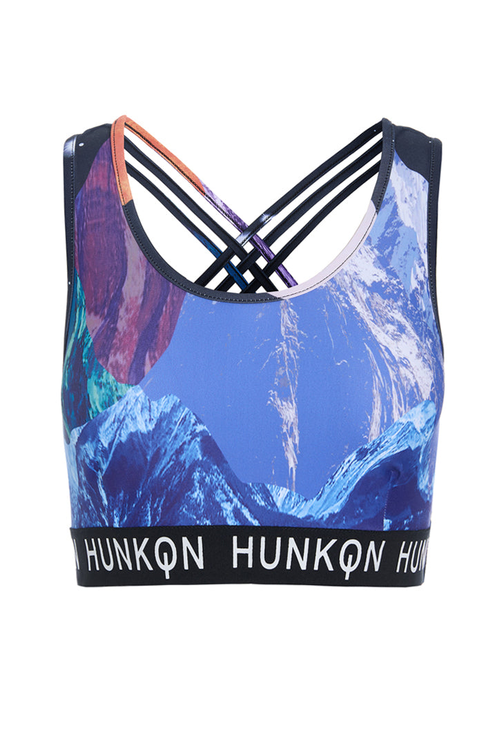 HUNKØN Nebula Yoga Top Yoga Toppe Outer Space Art Print