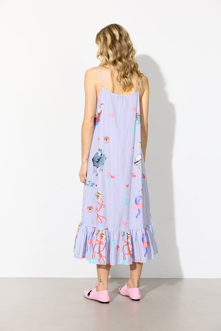 HUNKØN Nessie Dress Kjoler Blue Ocean Art Print