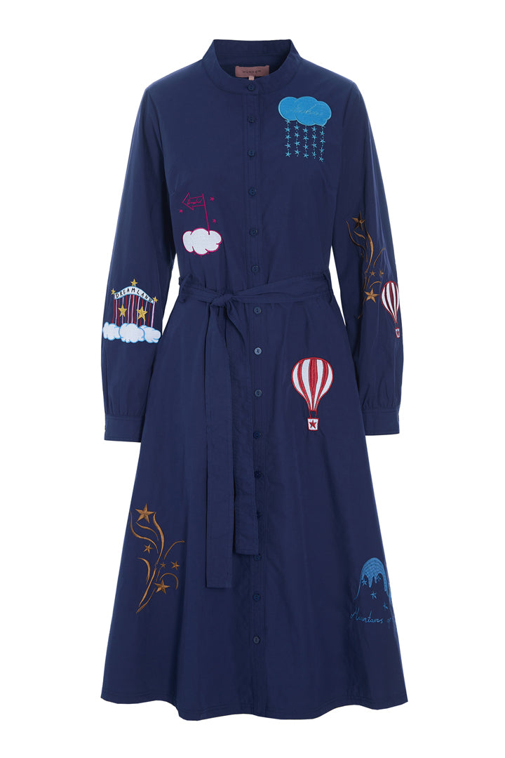 HUNKØN Nicole Dress Kjoler Navy