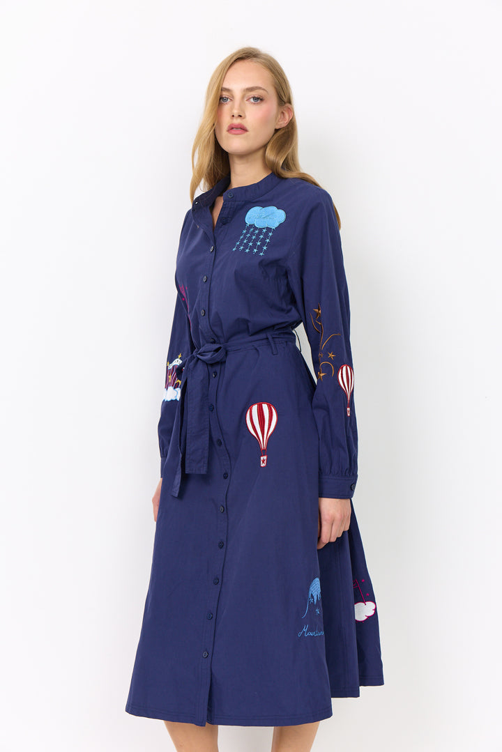 HUNKØN Nicole Dress Kjoler Navy