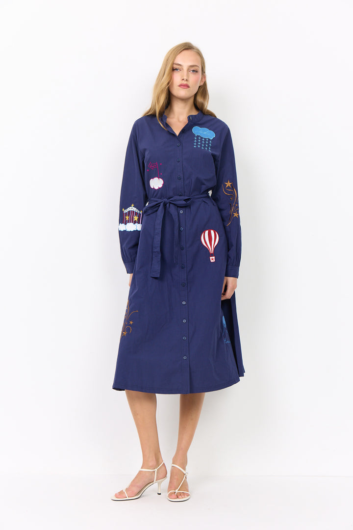 HUNKØN Nicole Dress Kjoler Navy