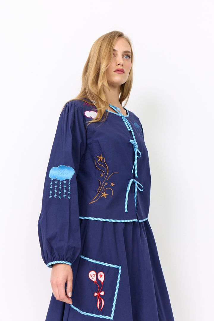 HUNKØN Nicole Shirt Skjorter Navy