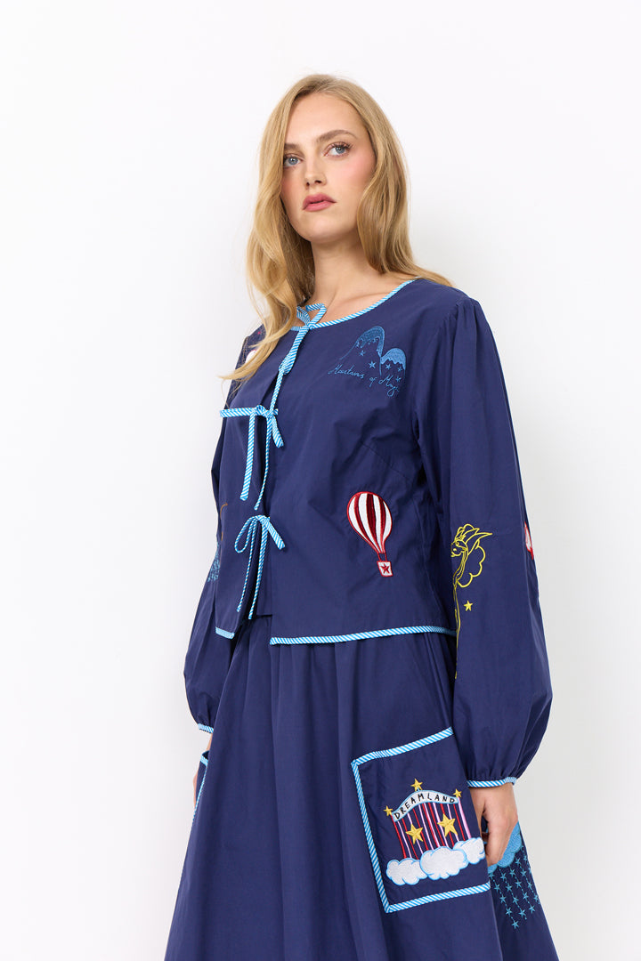 HUNKØN Nicole Shirt Skjorter Navy