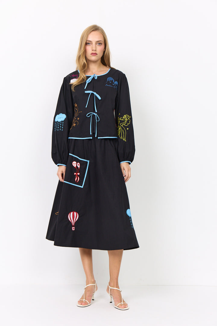 HUNKØN Nicole Skirt Nederdele Black