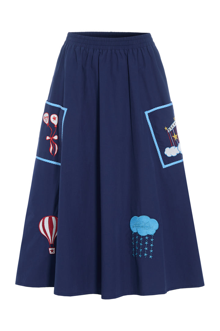 HUNKØN Nicole Skirt Nederdele Navy