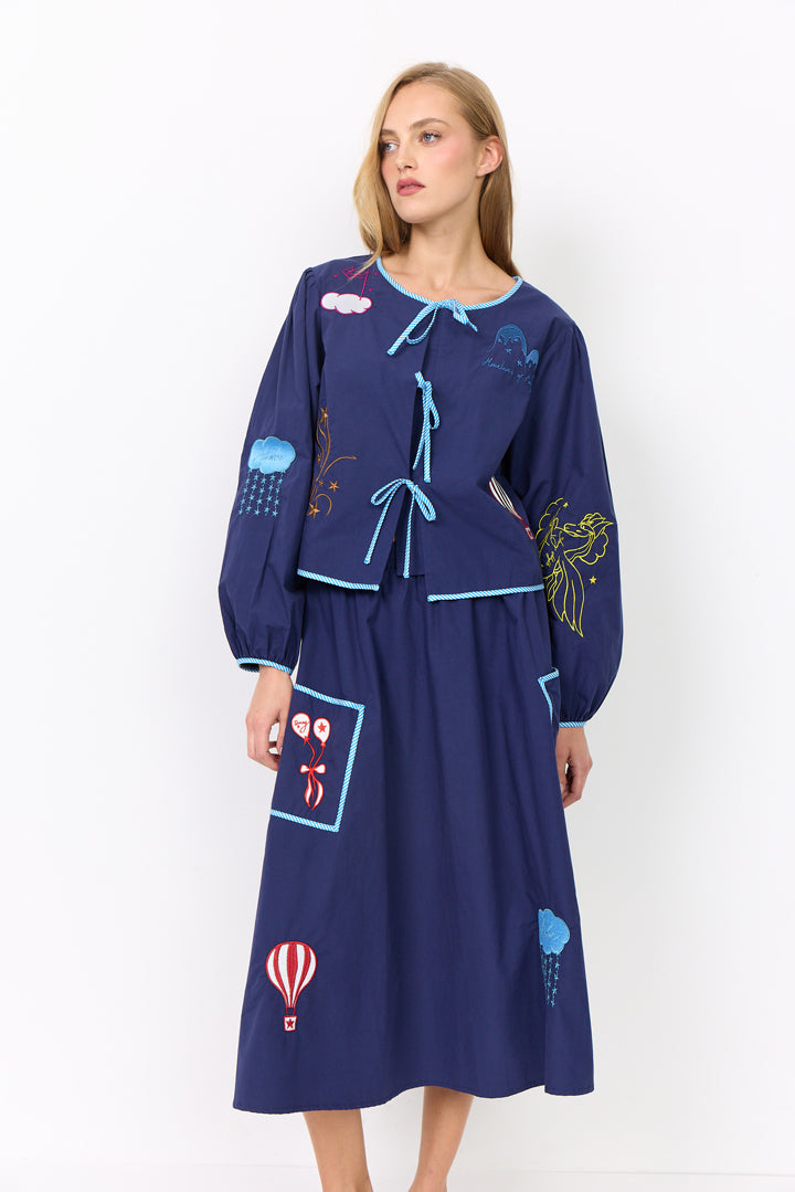 HUNKØN Nicole Skirt Nederdele Navy