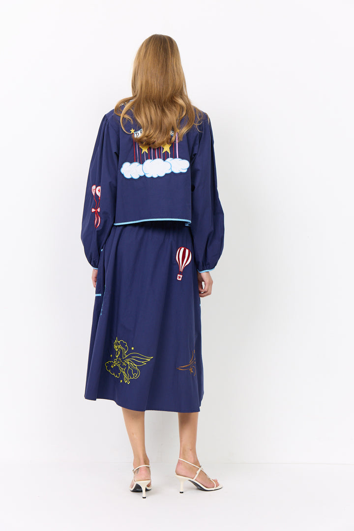 HUNKØN Nicole Skirt Nederdele Navy