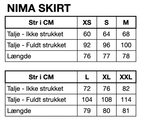 HUNKØN Nima Skirt Nederdele Black