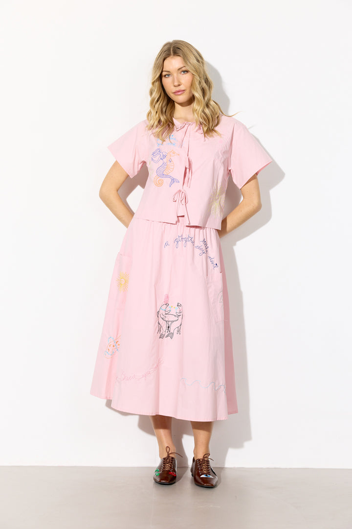 HUNKØN Nima Skirt Nederdele Rose