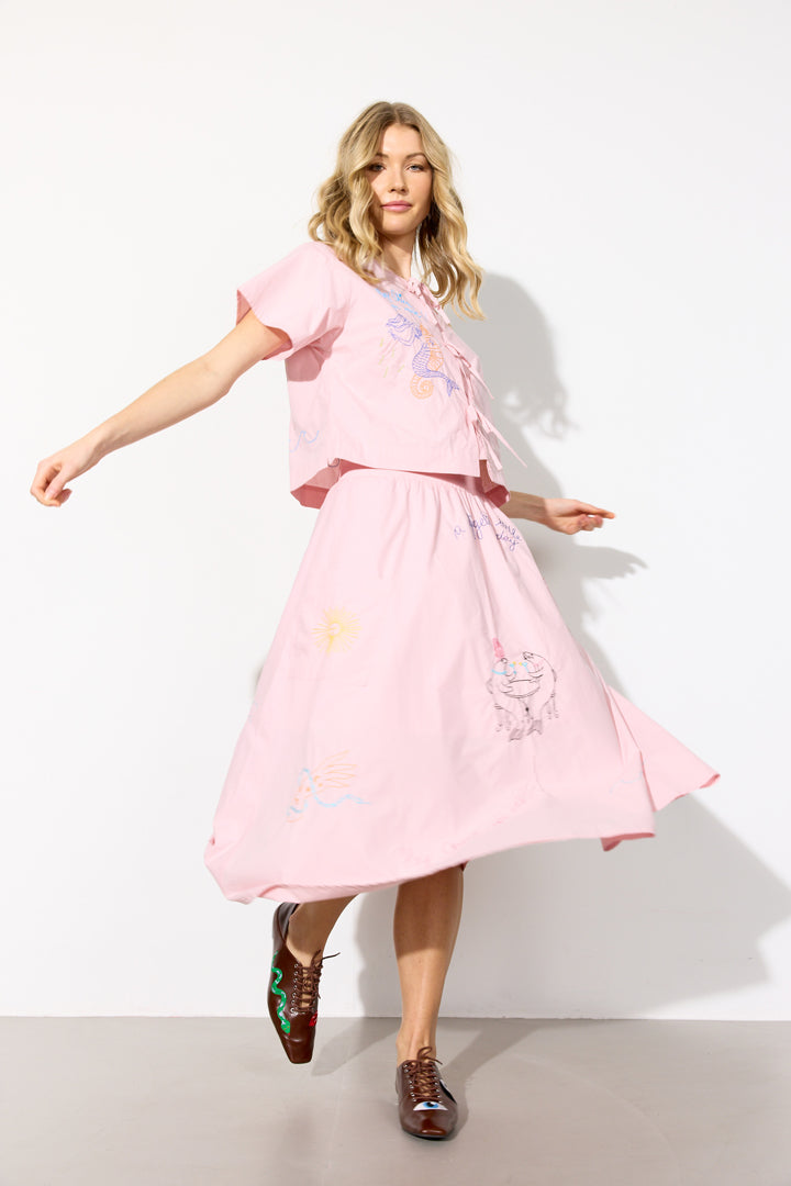 HUNKØN Nima Skirt Nederdele Rose