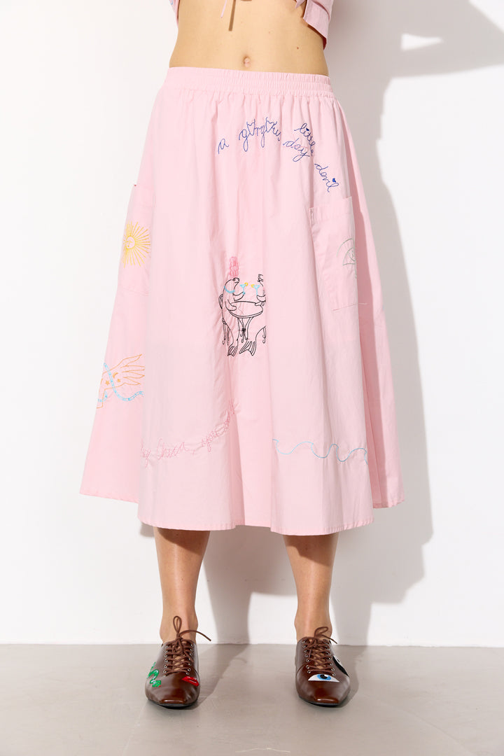 HUNKØN Nima Skirt Nederdele Rose