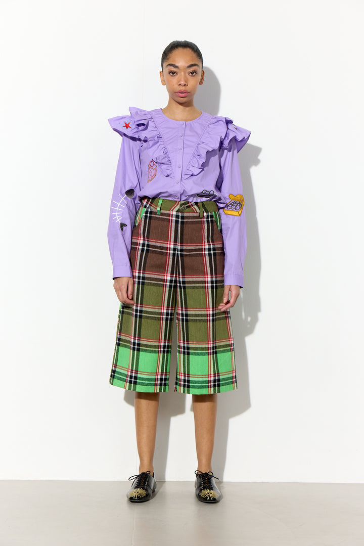 HUNKØN Nola Ruffle Shirt Skjorter Lavender