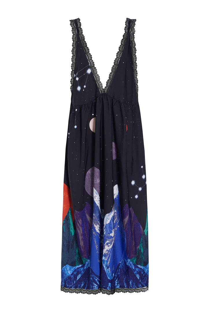 HUNKØN Nora Dress Kjoler Outer Space Art Print