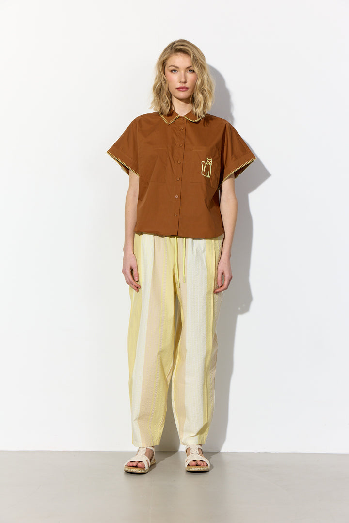 HUNKØN Oda Shirt Skjorter Brown