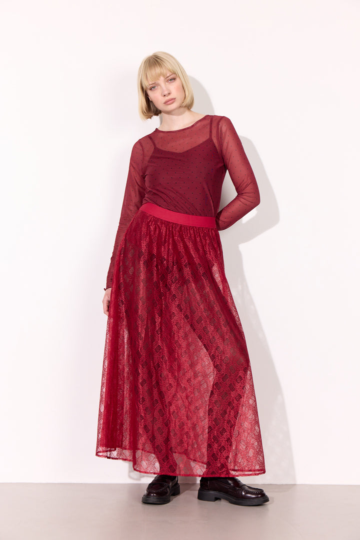 HUNKØN Ofelia Skirt Nederdele Zinfandel