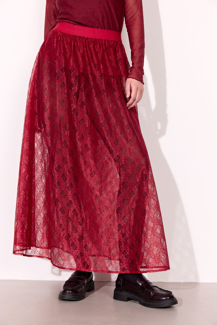 HUNKØN Ofelia Skirt Nederdele Zinfandel