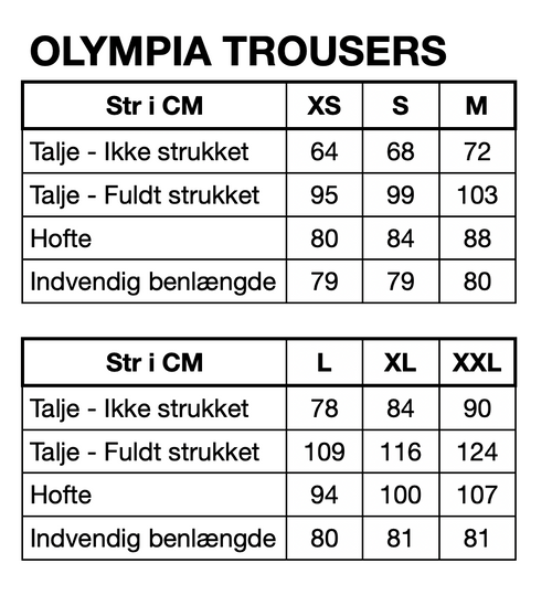 HUNKØN Olympia Trousers Bukser Black