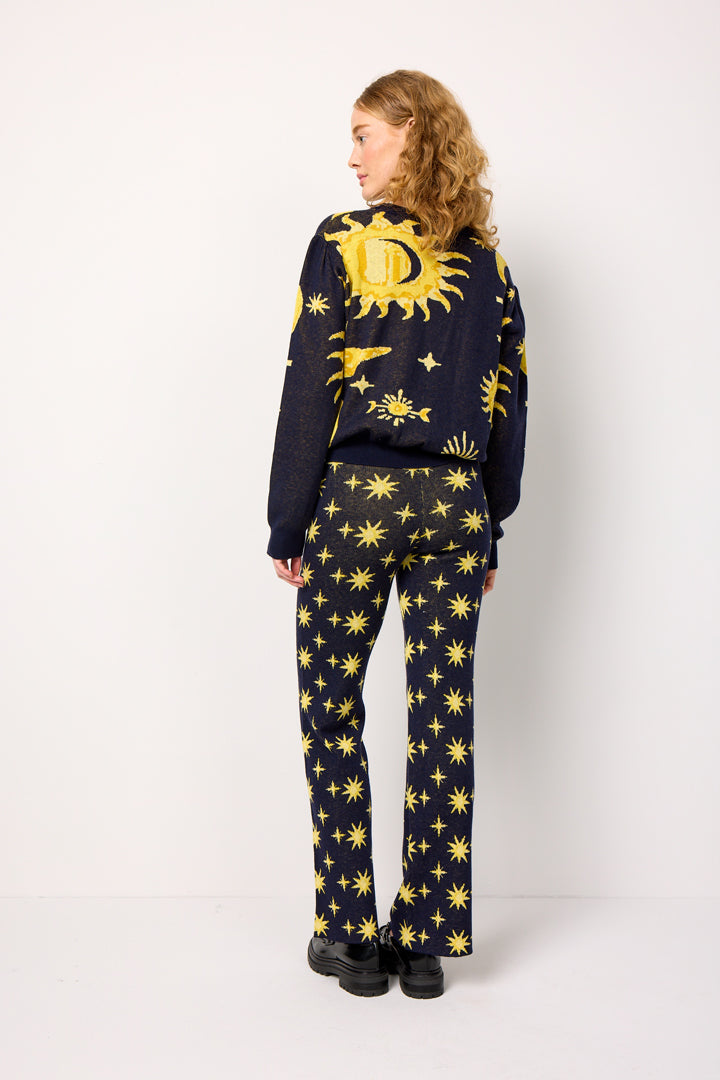 HUNKØN Orion Knit Blouse Bluser Midtnight Stars