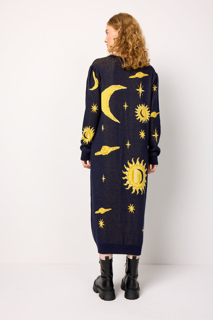 HUNKØN Orion Knit Dress Kjoler Midtnight Stars