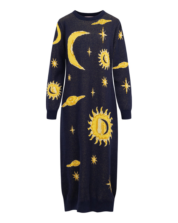 HUNKØN Orion Knit Dress Kjoler Midtnight Stars