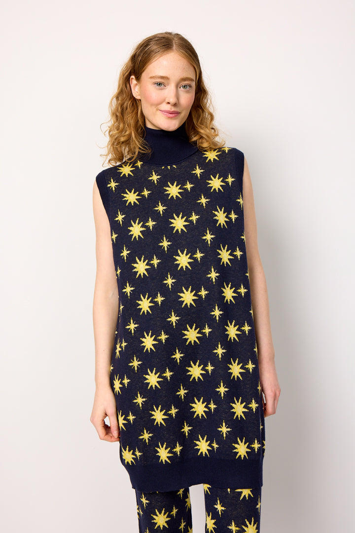 HUNKØN Orion Knit Vest Vests Midtnight Stars