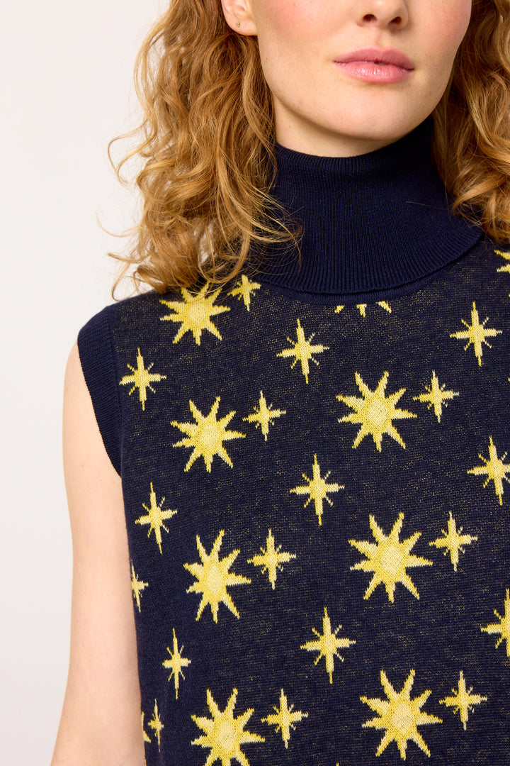 HUNKØN Orion Knit Vest Vests Midtnight Stars