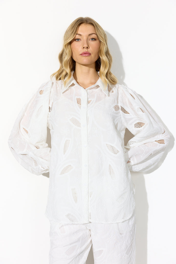 HUNKØN Orla Shirt Skjorter White