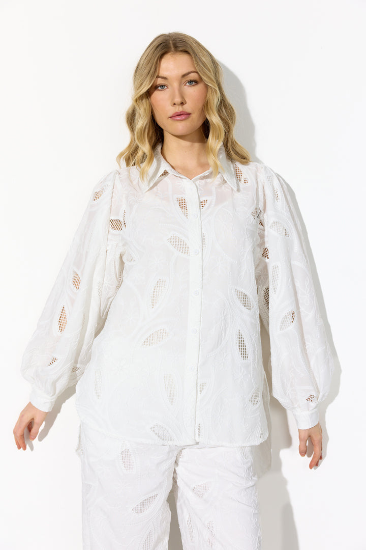 HUNKØN Orla Shirt Skjorter White