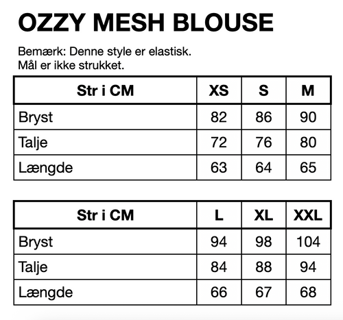 HUNKØN Ozzy Mesh Blouse Bluser Graffiti Art Print