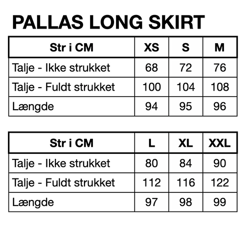 HUNKØN Pallas Long Skirt Nederdele Black Pony