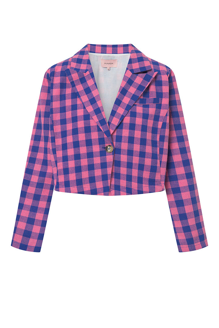 HUNKØN Pamela Jacket Jakker Pink Checked