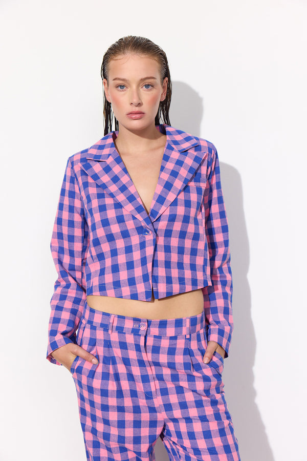 HUNKØN Pamela Jacket Jakker Pink Checked