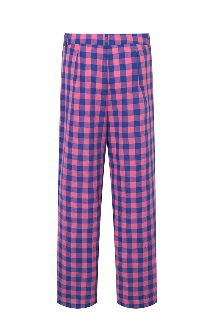 HUNKØN Pamela trousers Bukser Pink Checked