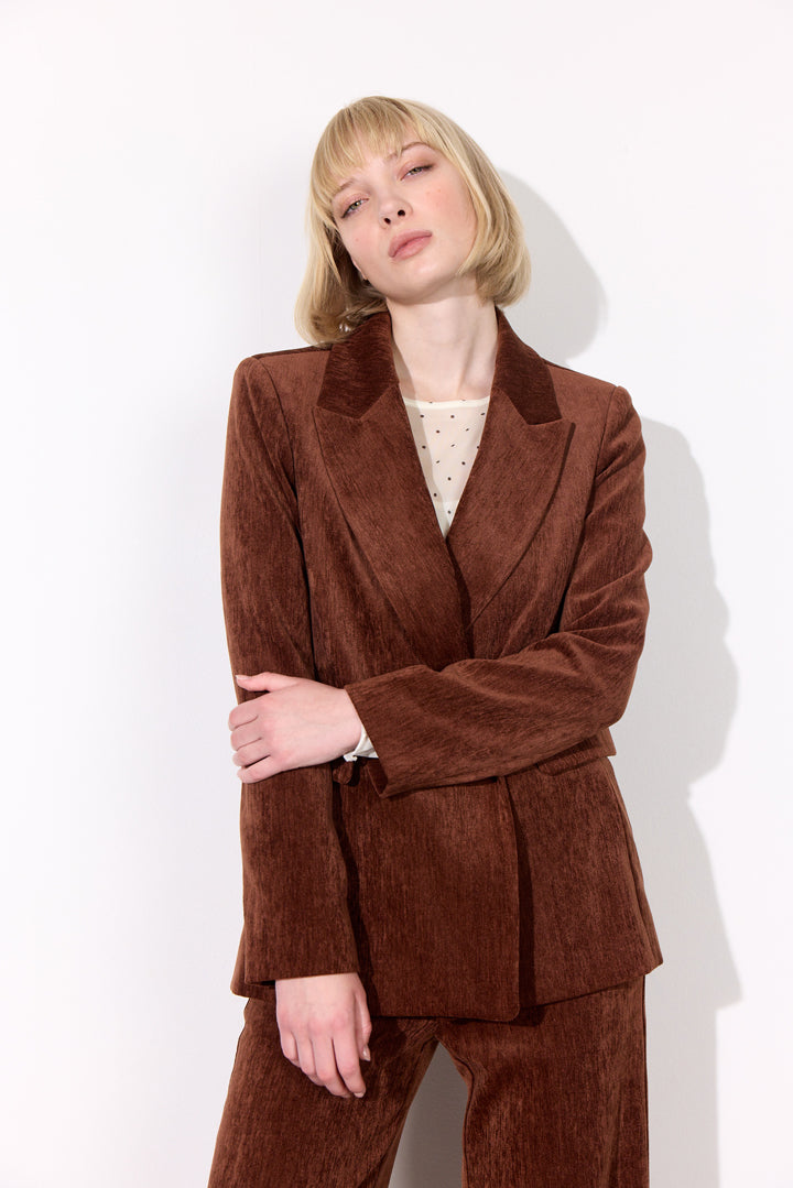 HUNKØN Petra Blazer Jakker Brown